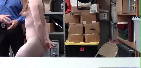  Tiny Ginger Shoplyfter Interrogated By Randy Security Officer
